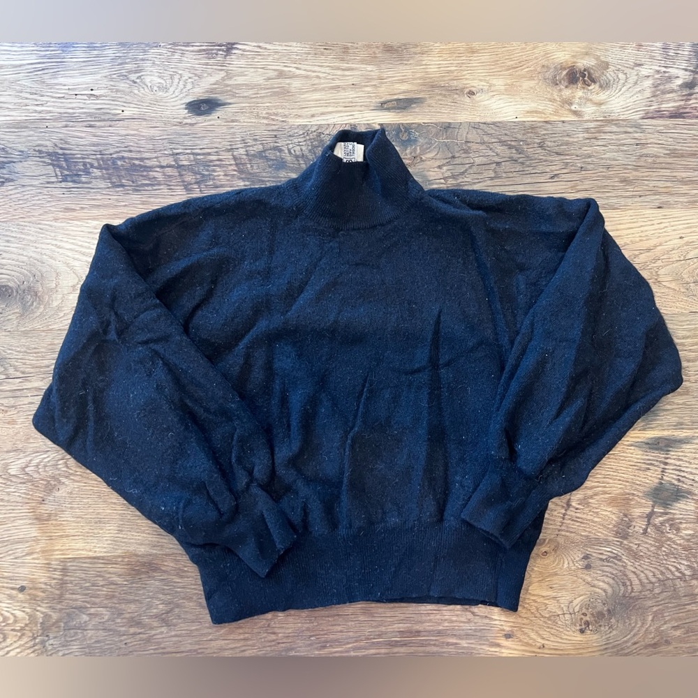 Laura Biagiotti Black Turtleneck Sweater